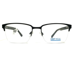 Robert Mitchel Eyeglasses Frames RM 7003 BK Black Grey Square Half Rim 53-18-140 - £58.81 GBP