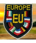 Vtg EU European Union Many Flags Of EUROPE Embroidered Cloth Patch Badge - $264.64 MXN