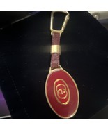 GUCCI Key ring / Bag Charm Gold tone Double G Logo Italy - $1,684.75 MXN