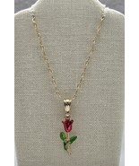 Single Red Rose Necklace  - $567.85 MXN