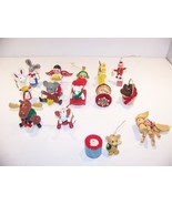 VINTAGE WOODEN CHRISTMAS DECORATIONS TAIWAN - £14.23 GBP