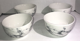 Beautiful White Marble CEREAL/SERVING Bowl Set Of 4-Micro/Dish Safe-Brand New - £40.47 GBP