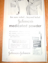 Vintage Johnson Medicated Powder Magazine Advertisement 1960 - $3.99