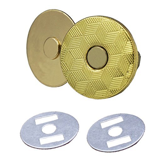 Bluemoona 50 Sets - 18MM 3/4" Thin Round Magnetic Clasps Snap Closure Purse Hand