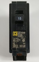 SQUARE D HOM115 Single Pole 15 Amp 120/240 Volt Circuit Breaker Made In USA - £4.33 GBP