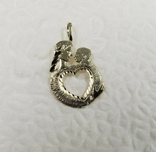 New 14k Gold Mother and Son Charm Pendant - £72.38 GBP