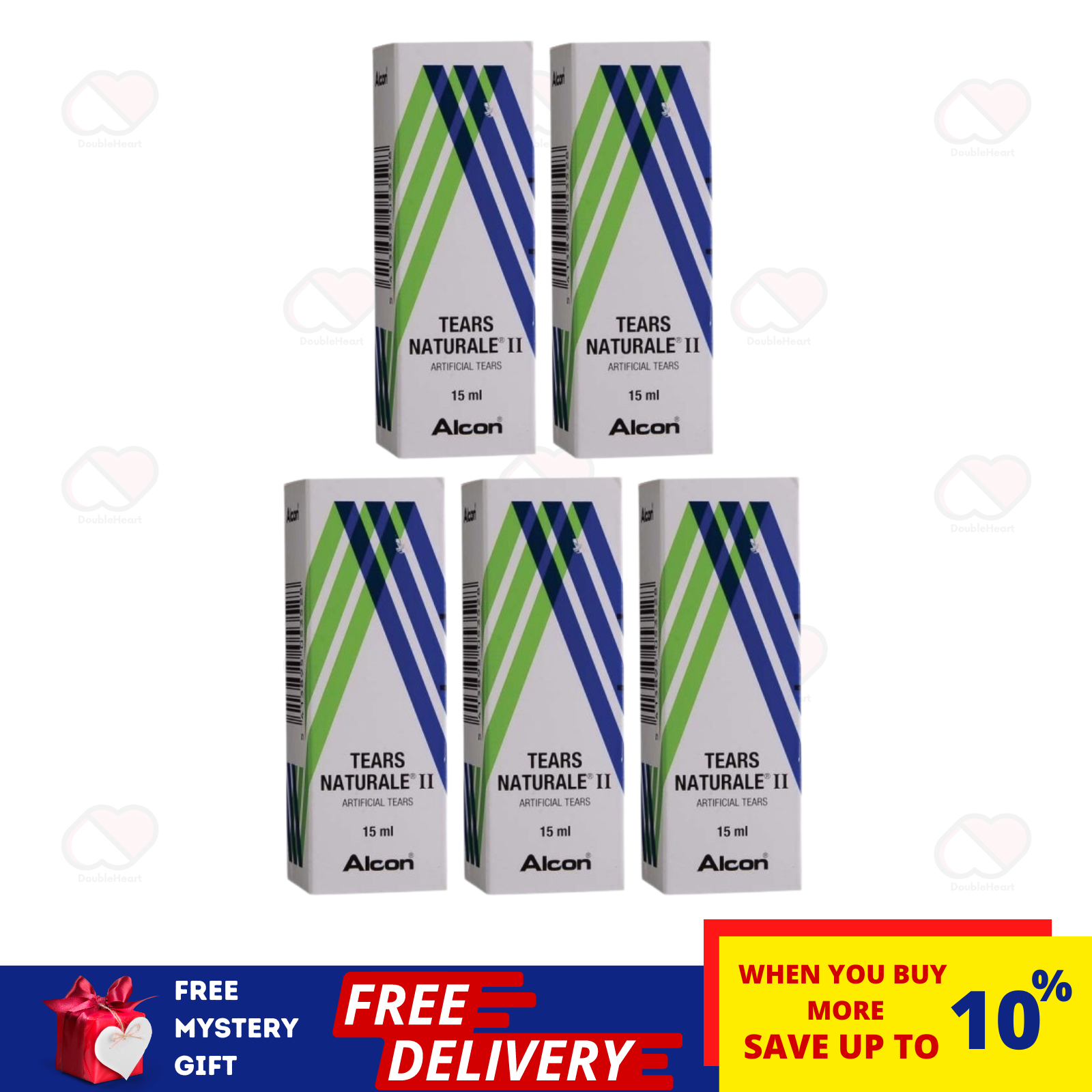 5 pcs x 15ml Alcon TEARS NATURALE II Lubricant Soothing &amp; Moisturizing E... - $33.07
