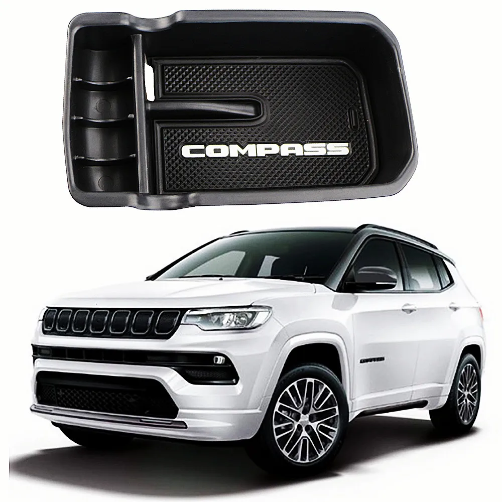 ABS Car Armrest Storage Box Holder Container for Jeep Compass 2th 2017 - 2020 - £11.98 GBP