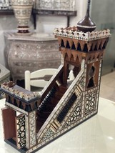 Handmade Wood Islamic Pulpit Inlaid Shell &amp; Camel Bone - £983.64 GBP