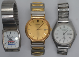 3 Vintage Mens Watches For Parts Or Repair*Seiko**Citizen Cryston**Abc Century - £23.70 GBP