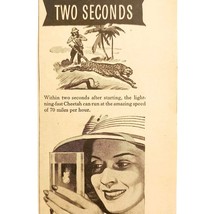 1947 Bayer Aspirin Pain Relief Medicine Advertisement Cheetah Speed DWNN18 - $369.57 MXN