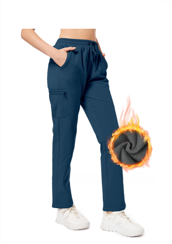 Women's Fleece Lined Snow Ski Jogging Pants Waterproof JOGGER- WINTER TROUSERS L