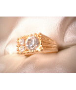 Three Stone CZ Ring Bargain Bin Under $10.00 - $8.21 CAD
