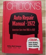 CHILTON&#39;S AUTO REPAIR MANUAL 1972 American cars from 1965-1972 - Hardcover - $263.69 MXN
