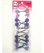 BELLO SHADES OF PURPLE TWINBEAD BALL PONYTAIL HOLDERS - 10 PCS. (16472) - $149.78 MXN