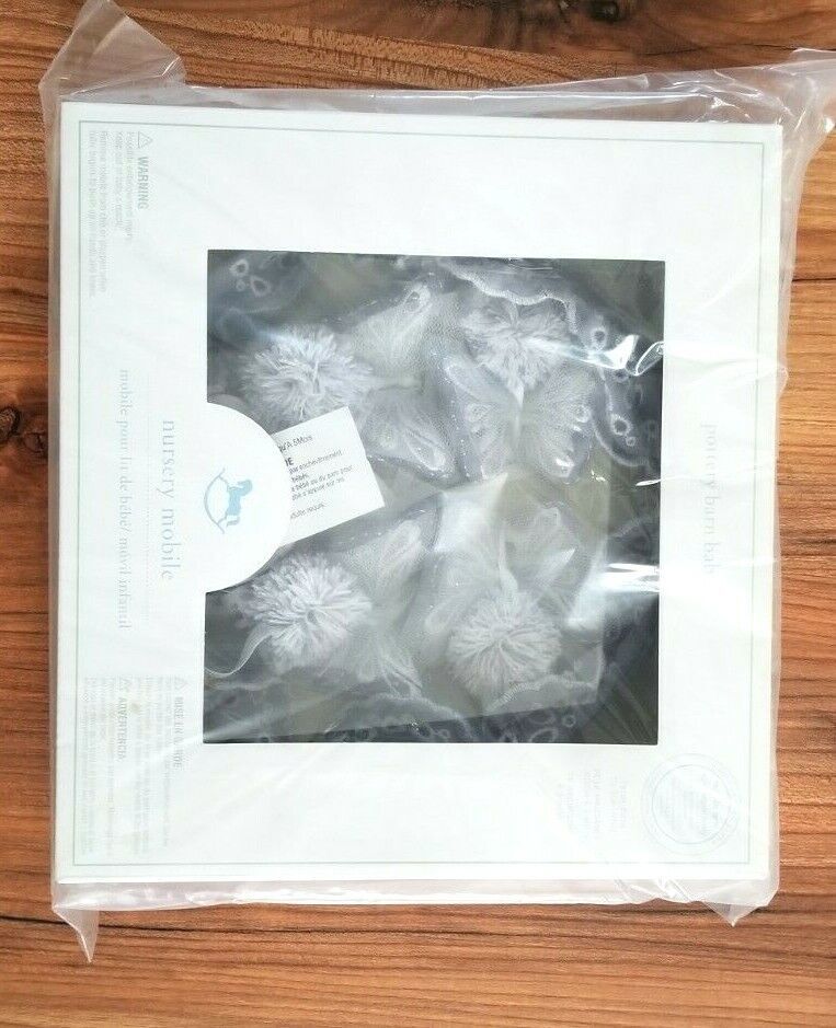 Pottery Barn Baby Blue Chambray Butterfly Crib MUSICAL Mobile NEW IN SEALED BOX - $24.00