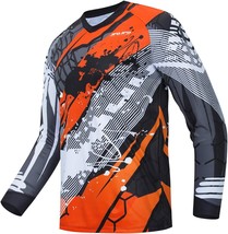 Jpojpo Men&#39;S Cycling Jersey Mtb T Shirt Long Sleeve Youth Off-Road, Uv - $39.93