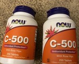 2 pack NOW FOODS Vitamin C-500 - 250 Tablets Ex 11/24 Pack - $19.99