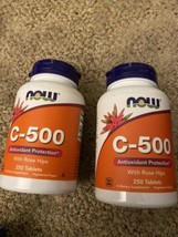 2 pack NOW FOODS Vitamin C-500 - 250 Tablets Ex 11/24 Pack - $19.99