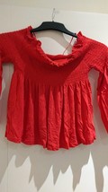 Womens New Look Size 10 Polyester Red Top - £9.91 GBP