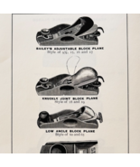 1900 Stanley Tools Block Plane Types Advertisement Victorian Wood Engrav... - $19.99