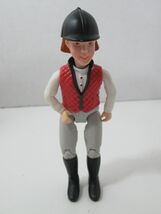 Fisher Price Loving Family Dollhouse figure Horse Rider girl red pink vest - $10.29