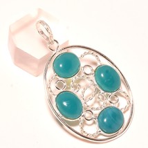 Green Onyx Gemstone Handmade Christmas Gift Pendant Jewelry 1.90&quot; SA 4948 - £3.20 GBP