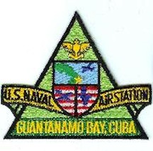 Navy Naval Air Base Nas Guantanamo Bay Cuba Triangle Embroidered Jacket Patch - £23.97 GBP