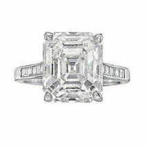 3.00Ct Asscher Coupe Solitaire Simulé Fiançailles Bague 925 Argent Sterling - £79.41 GBP