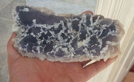 Natural Top quality Fluorite mineral specimen Purple Rare flourite 876 grams - £67.26 GBP