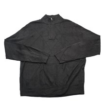 Dockers Sweater Mens M Black 1/4 Zip Pullover Sweatshirt Golf Shirt Knit - $18.69