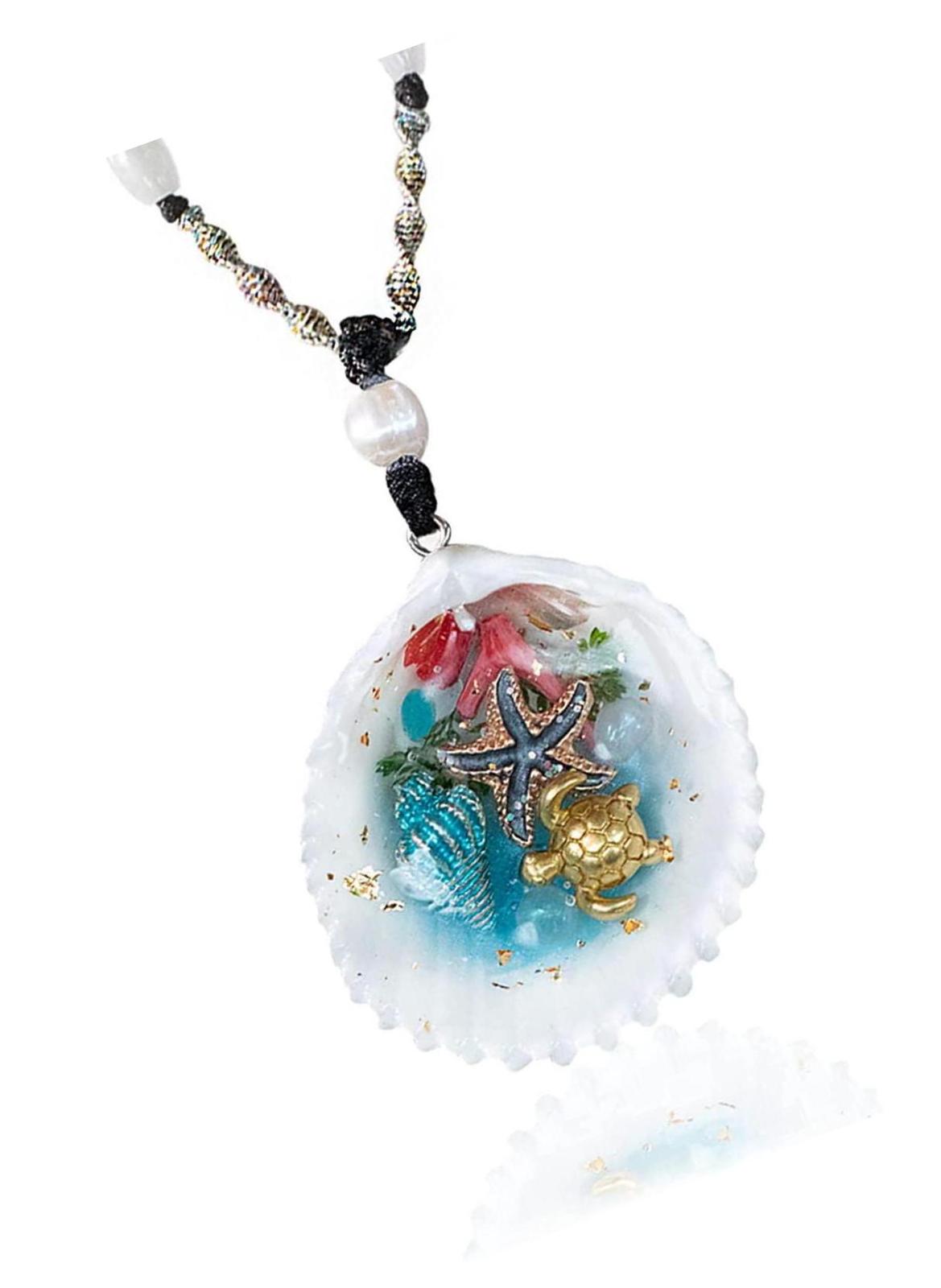 Primary image for Handmade Ocean-Themed Pendant Necklace: Conch,
