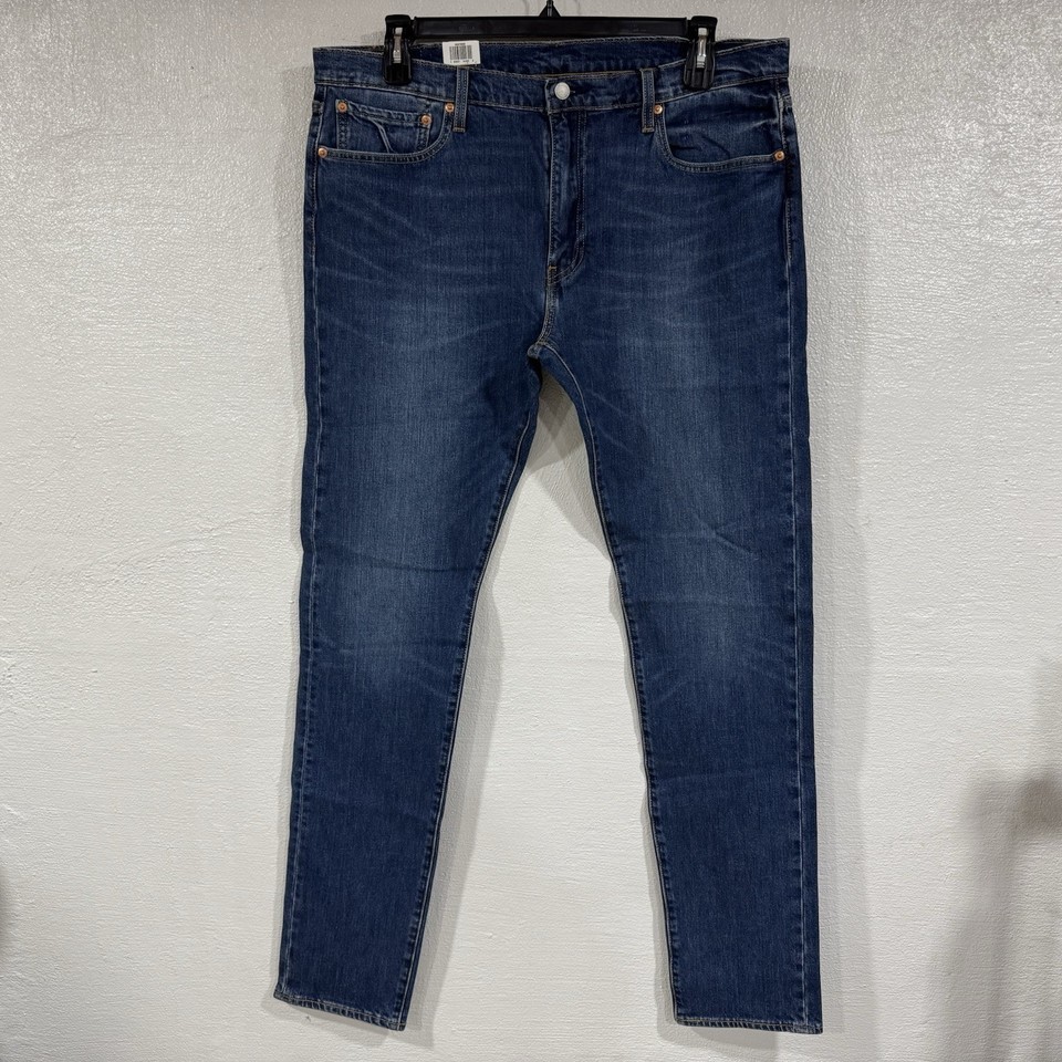 Levis Premium Lo-Ball Stack Tapered Blue Jeans Mens Size 38x35 - £53.81 GBP