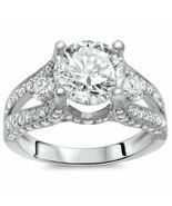 14k White Gold Finish 0.90 Carat Round Cut Diamond Wedding Engagement Ring  - £75.93 GBP