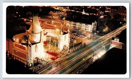Postcard Grauman&#39;s Chinese Theatre at Night Hollywood California USA Aer... - £7.79 GBP