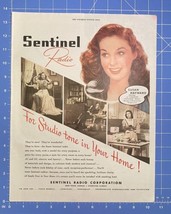 Vtg Print Ad Sentinel Radio Cabinet Susan Hayward in Canyon Passage 13.5... - $15.67