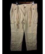 Vtg Faded Glory Cargo Utility Pants Womens 16 XL Y2K Baggy Pockets Tan K... - $53.73 CAD