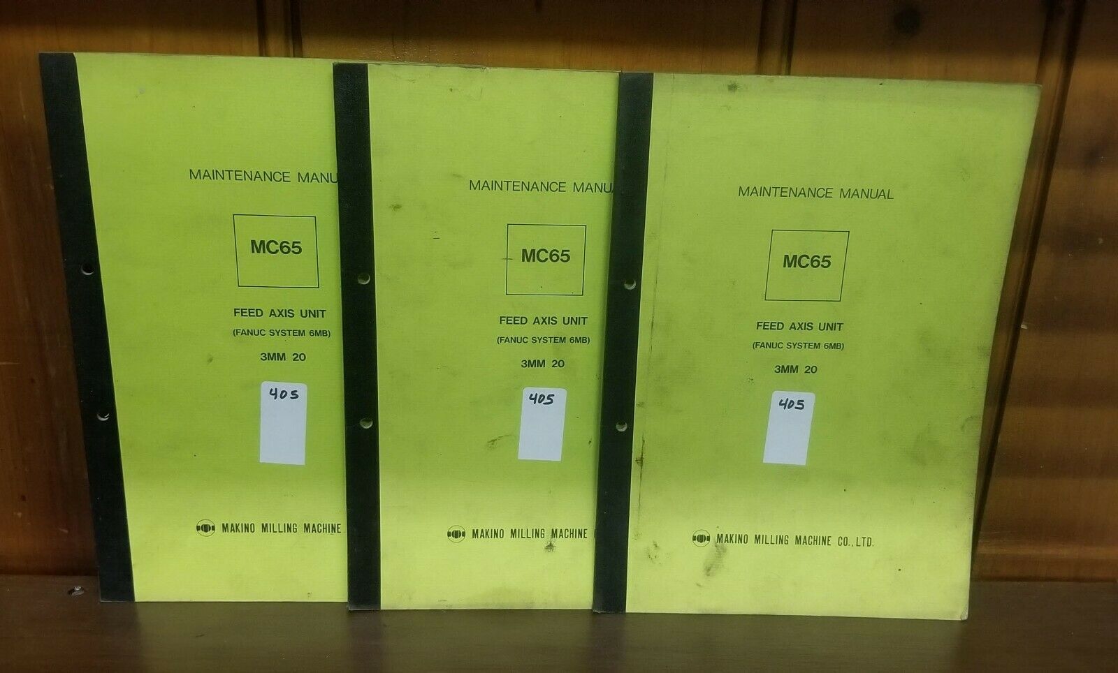 MAKINO MC65 MAINTENANCE-FEED AXIS UNIT MANUAL - $19.50