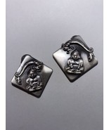 Vintage SHANGRA LA Buddha Clip Earrings Fish ?Unsigned NAPIER 1950s Aunt... - $61.71 CAD