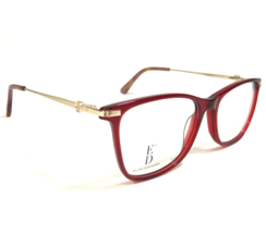 Ellen Degeneres Eyeglasses Frames O-33 CRYBG Clear Red Gold Square 55-16... - £32.91 GBP