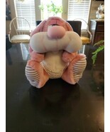 Vintage FUN STREET  Pink Bunny Rabbit Plush Pink Plush Stuffed Animal  Toy - $28.04