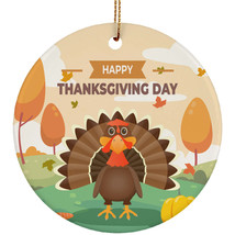 Thanksgiving Turkey Ornament Happy Giving Cute Wild Turkey Natural Ornament Gift - £11.90 GBP