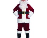 Velveteen Burgundy Santa Suit Jacket Size 50-56 Halco Claus #6596 Deluxe... - £141.58 GBP
