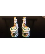 Vintage Farmhouse Royal Sealy Japan Oil Vinegar Condiment Set of 4 No Ch... - £14.04 GBP