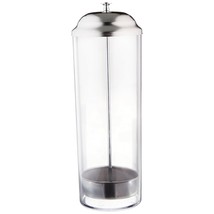 Winco Column Straw Dispenser, Medium, Stainless Steel, Clear - $30.39