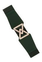 Casual Formal Wear Elastic Belt Double Triangle Stylish Accent Accessory - £19.98 GBP