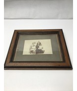 Vintage Turn Of The Century Family Photo With Wooden Frame KG Photography - €21,39 EUR