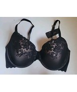 NATORI Sheer Glamour Full Fit Contour Underwire Lace Bra BLACK 34 DD (E)... - $41.10 CAD