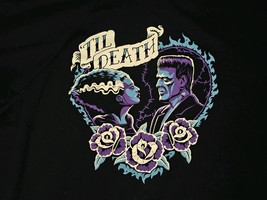 Universal Monsters &#39;Til Death Frankenstein &amp; Bride Hoodie - Full Zip Up ... - $61.75
