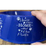 Greenbrier Kennel Club Round Pet Bowl &quot;A House Is Not A Home Without Paw... - $273.91 MXN